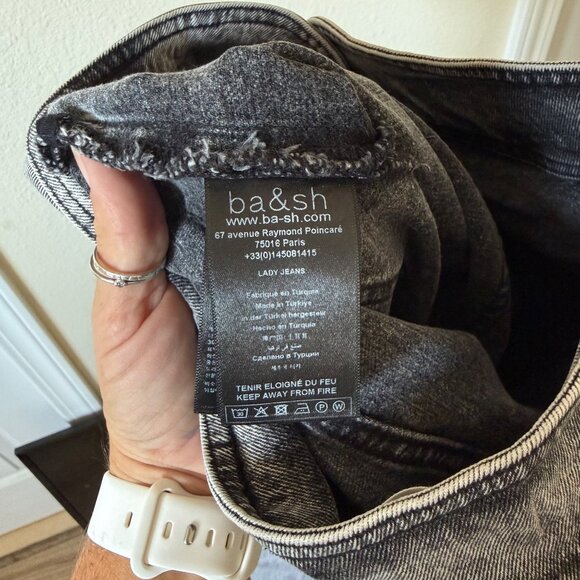 Ba&Sh Womens Cotton Acid Washed Jeans Distressed Gray Size 0 US 2 - Picture 8 of 8